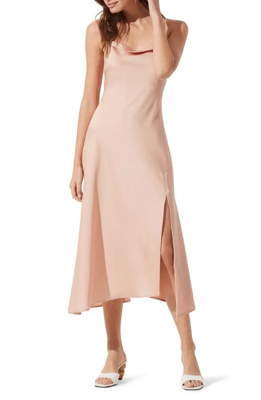 ASTR The Label Cowl Slip Midi Dress - S
